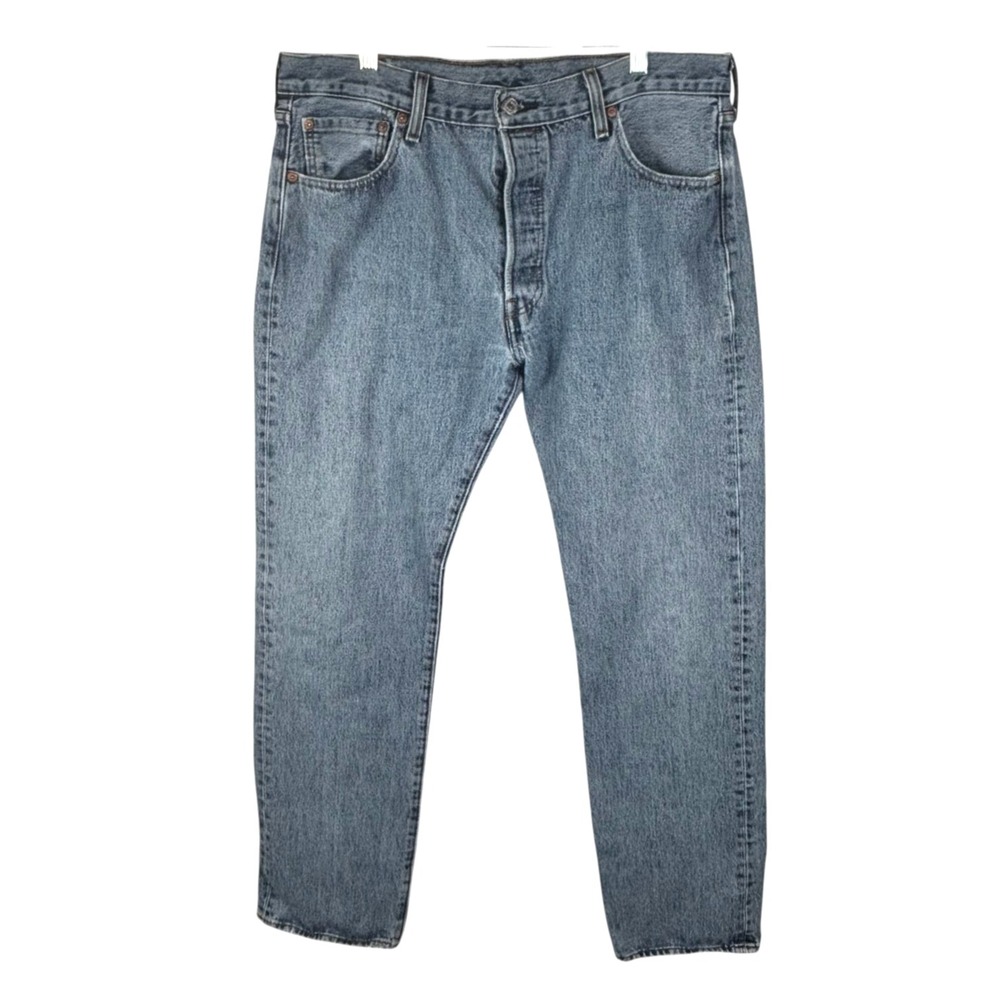 Levi's 501 Jeans 36x33.5 Straight Leg Button Fly Broken-In Fade 2010s Classic